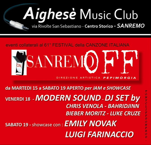 Anche l'Aighesè Music Club partecipa alle serate di 'SanremOff 2011' Anche l'Aighesè Music Club partecipa alle serate di 'SanremOff 2011'