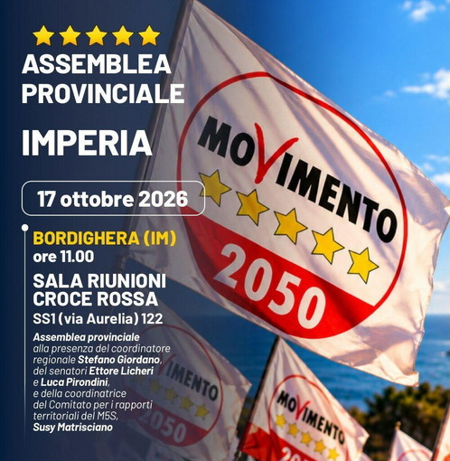 Movimento 5 Stelle, sabato a Bordighera la riunione provinciale con Pirondini, Licheri, Matrisciano e Giordano Movimento 5 Stelle, sabato a Bordighera la riunione provinciale con Pirondini, Licheri, Matrisciano e Giordano