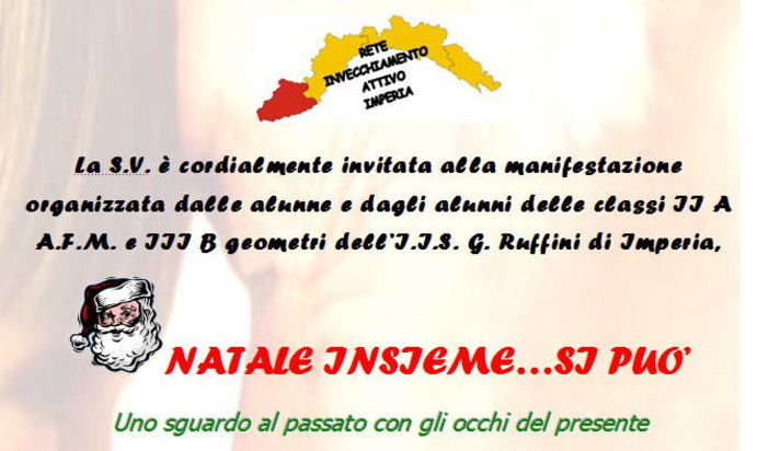 Imperia: domani con l'Auser Filo d'Argento torna l'appuntamento con 'A Natale si può'