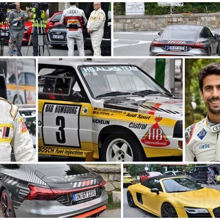 Sanremo: Stig Blomqwist e Lucas Di Grassi con l'Audi a San Romolo per i test drive della casa tedesca (Foto)