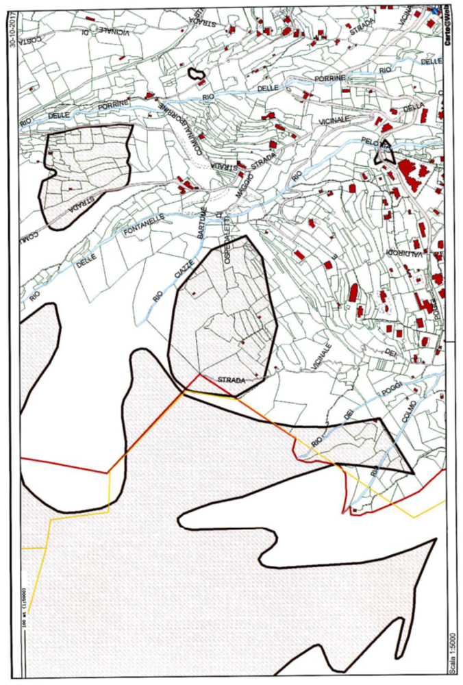 La “mappa” pubblicata dal Comune di Ospedaletti