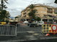 Bordighera: ancora chiusa l'Aurelia all'altezza di via Pasteur, in corso i lavori di asfaltatura (Foto)