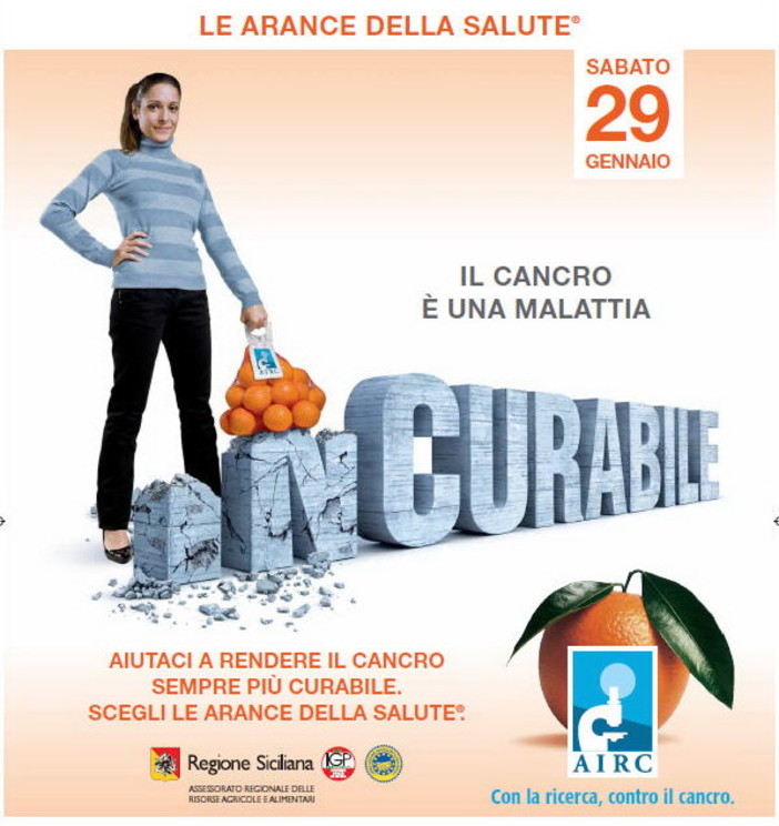 Sabato prossimo anche in provincia di Imperia le arance per la ricerca sul cancro Sabato prossimo anche in provincia di Imperia le arance per la ricerca sul cancro