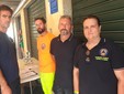 La squadra della Protezione Civile di Pompeiana Riviera dei Fiori. formata da Matteo Trecci, Dario Mattiaudi, Edoardo Campione, assieme a Alessandra Cerri
