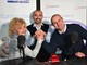 Luciana Balestra e Giorgio Trucco con Federico Marchi negli studi di Radio103