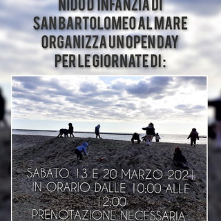 San Bartolomeo al Mare: 'Abbracciaperte', a marzo due Open day. Le famiglie potranno scoprire gli spazi e conoscere il progetto educativo