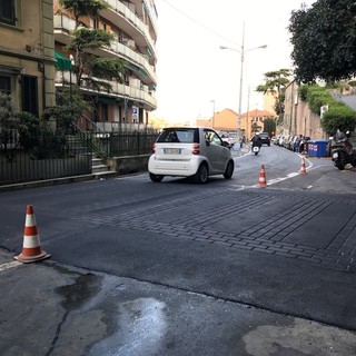 Il nuovo attraversamento pedonale rialzato di via Galilei
