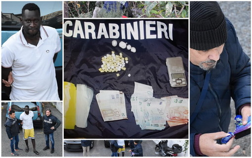 Sanremo: sorpreso con 76 'palline' di crack, spacciatore senegalese arrestato ieri pomeriggio dai Carabinieri (Foto) Sanremo: sorpreso con 76 'palline' di crack, spacciatore senegalese arrestato ieri pomeriggio dai Carabinieri (Foto)