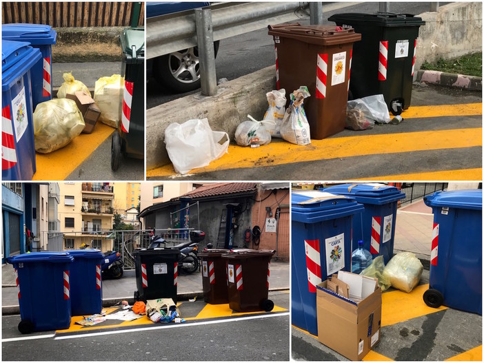 Sanremo: un piccolo viaggio tra le ‘aree ecologiche’ di via Martiri e via Agosti. Chi è senza peccato scagli il primo sacchetto…in strada (foto) Sanremo: un piccolo viaggio tra le ‘aree ecologiche’ di via Martiri e via Agosti. Chi è senza peccato scagli il primo sacchetto…in strada (foto)