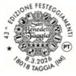 Taggia, annullo filatelico speciale per San Benedetto Revelli: Poste Italiane attiva lo sportello temporaneo Taggia, annullo filatelico speciale per San Benedetto Revelli: Poste Italiane attiva lo sportello temporaneo