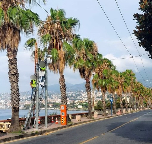 Sanremo: iniziata l'installazione dei due autovelox fissi in corso Mazzini e corso Marconi