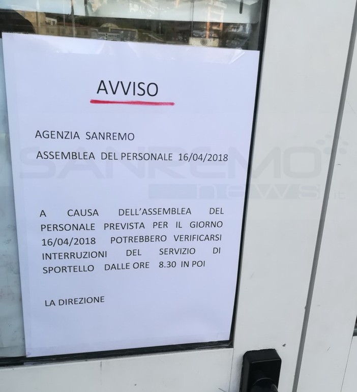 Sanremo: assemblea del personale, ritardi ed interruzioni all'Inps, all'orizzonte un trasferimento a Imperia e Ventimiglia Sanremo: assemblea del personale, ritardi ed interruzioni all'Inps, all'orizzonte un trasferimento a Imperia e Ventimiglia