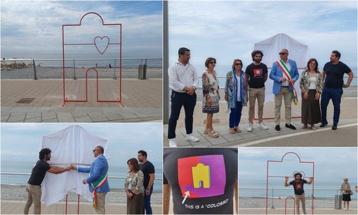 “Anthropos Thalassos”, Vallecrosia inaugura la nuova opera dell'artista Andrea Iorio (Foto e video)