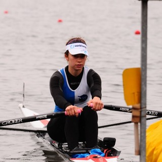 Alice Ramella, atleta della Canottieri Santo Stefano al Mare, in azione