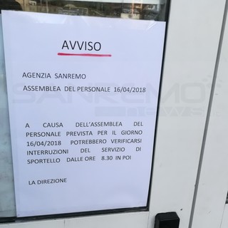 Sanremo: assemblea del personale, ritardi ed interruzioni all'Inps, all'orizzonte un trasferimento a Imperia e Ventimiglia Sanremo: assemblea del personale, ritardi ed interruzioni all'Inps, all'orizzonte un trasferimento a Imperia e Ventimiglia