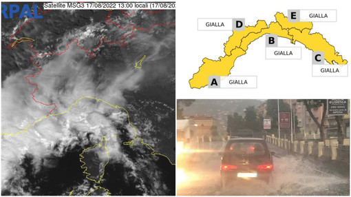 Da mezzanotte allerta meteo gialla per temporali su tutta la Liguria: "Possibili grandinate e trombe marine"