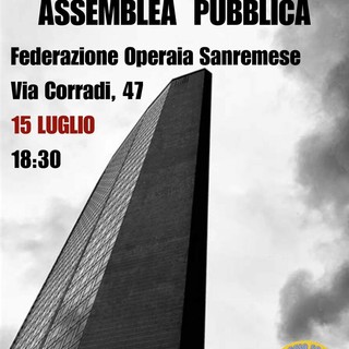 Sanremo, il Comitato Vicolo Funivia-Polo Nord organizza un'assemblea pubblica contro il progetto del nuovo edificio