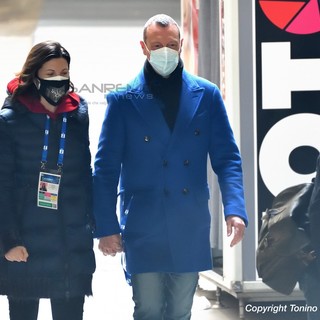 Giovanna e Amadeus in arrivo all'Ariston