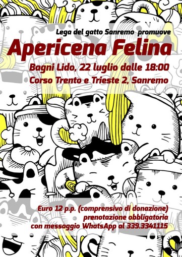 Sanremo: ai bagni Lido l’apericena felino organizzato dalla Lega del Gatto