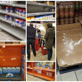 Coronavirus: supermercati di Bordighera affollati per la ‘caccia’ ai beni di prima necessità e non solo, rifornimenti garantiti