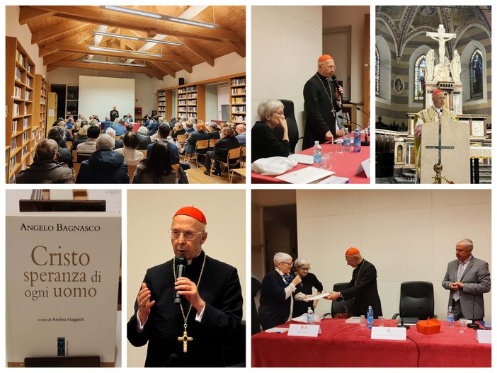 Ventimiglia, fede e speranza: chiesa e biblioteca gremite per il cardinale Angelo Bagnasco (Foto e video)