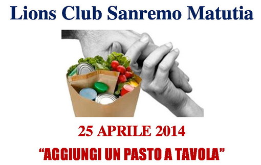 Domani il Lions Club Sanremo Matutia a sostegno della colletta alimentare