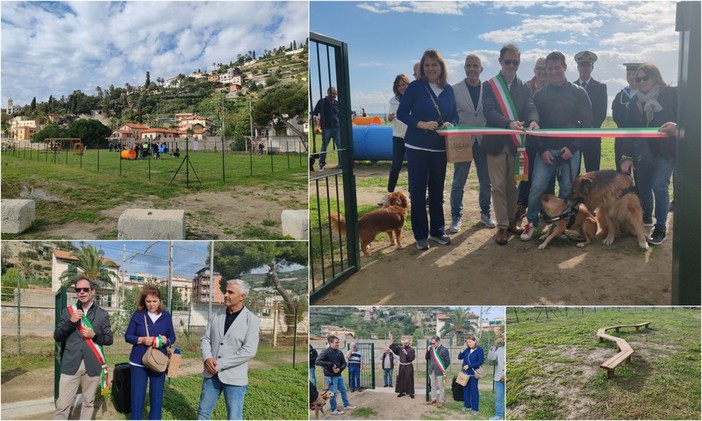 Nuova area cani nell’ex campo sportivo, Bordighera inaugura “Arziglia Bau” (Foto e video) Nuova area cani nell’ex campo sportivo, Bordighera inaugura “Arziglia Bau” (Foto e video)
