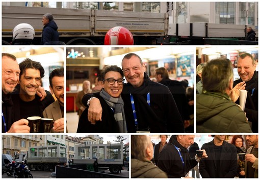 #Sanremo2020: un caffè all'Ariston con Amadeus prima delle prove, e spunta anche Paolo Jannacci (Foto) #Sanremo2020: un caffè all'Ariston con Amadeus prima delle prove, e spunta anche Paolo Jannacci (Foto)