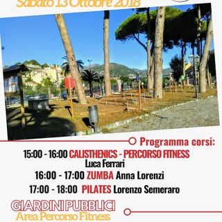 Ventimiglia: sabato un pomeriggio di allenamenti al percorso fitness dei giardini pubblici