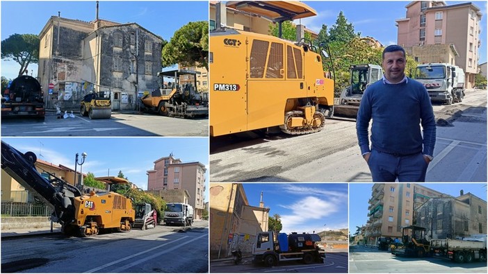 Vallecrosia, Biasi: &quot;62mila euro per i lavori di asfaltatura in via Angeli Custodi&quot; (Foto e video)