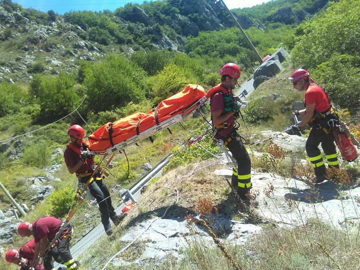 Le immagini di un addestramento del SAF di questa mattina al Ponte di Loreto