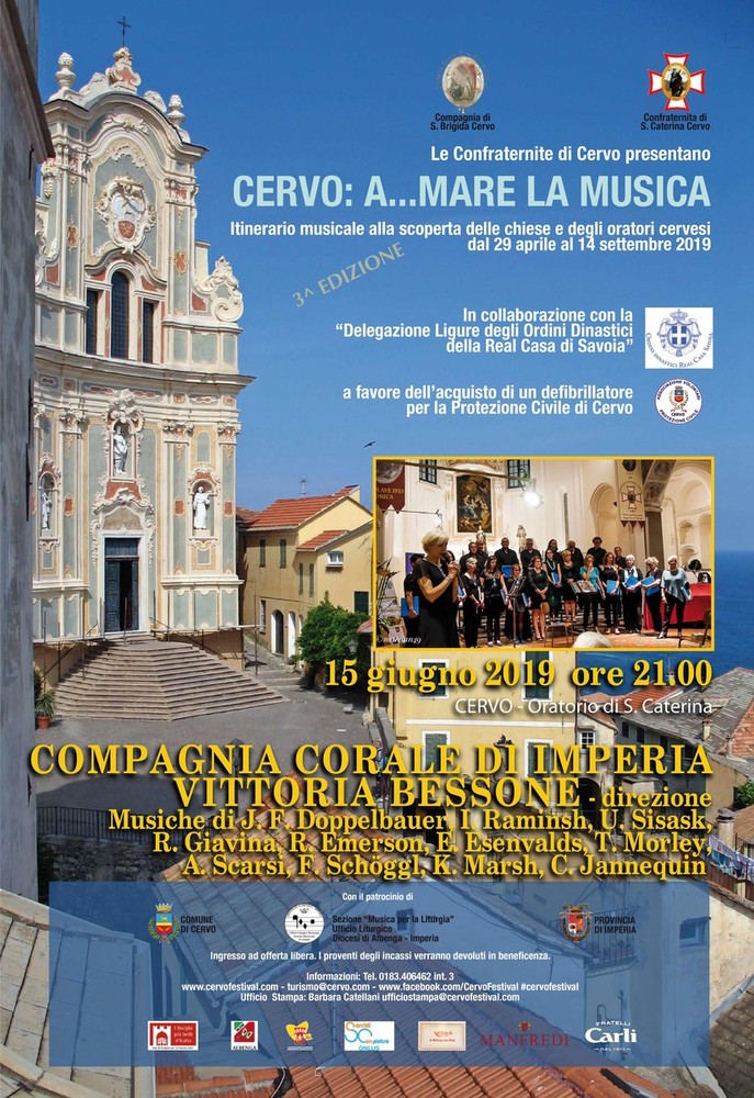 Cervo: quarto appuntamento con 'A...mare la Musica', a esibirsi la Compagnia Corale di Imperia Cervo: quarto appuntamento con 'A...mare la Musica', a esibirsi la Compagnia Corale di Imperia