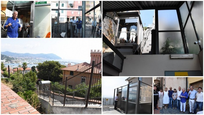 Imperia: dal primo agosto ripartono gli ascensori cittadini, questa mattina l'annuncio del sindaco Scajola (Foto e video)