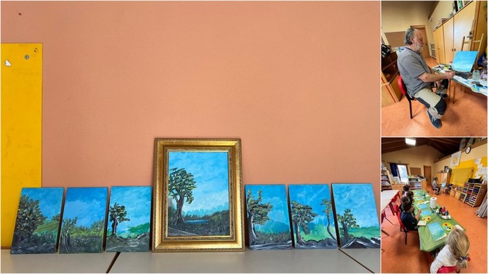 San Biagio della Cima, i bimbi dell’infanzia dipingono con il pittore Agostino Longo (Foto) San Biagio della Cima, i bimbi dell’infanzia dipingono con il pittore Agostino Longo (Foto)