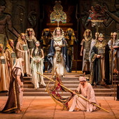 Rappresentazione dell'opera 'Aida' di Giuseppe Verdi al Grimaldi Forum di Nizza