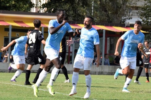 Ahmet Fall quando indossava la maglia della Sanremese