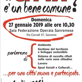 Sanremo: Rifondazione Comunista, Sanremo Insieme e Sinistra Italiana organizzano un'assemblea pubblica