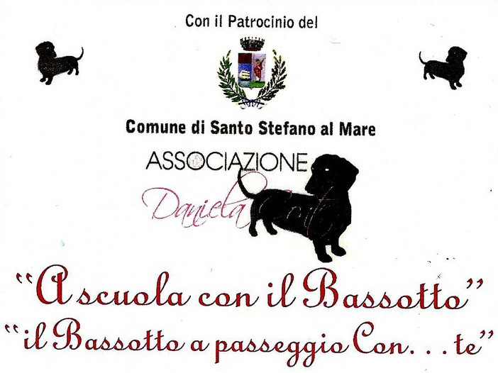 Santo Stefano al Mare: scatta l'iniziativa ‘A scuola con il bassotto - Il bassotto a passeggio con... te’ Santo Stefano al Mare: scatta l'iniziativa ‘A scuola con il bassotto - Il bassotto a passeggio con... te’