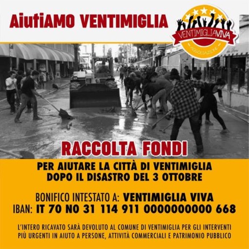 Ventimiglia Viva lancia la raccolta fondi per aiutare il Comune: “Ognuno faccia la propria parte” Ventimiglia Viva lancia la raccolta fondi per aiutare il Comune: “Ognuno faccia la propria parte”