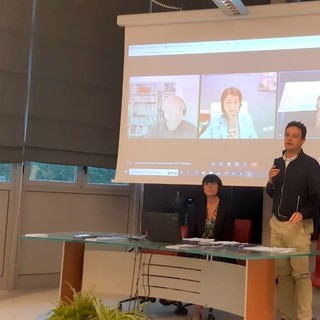 Ingrid Brizio e Gianpiero Conte, direttore generale e presidente Afp, durante la conferenza stampa. In collegamento Filippo Barbera dell'Università di Torino e Daniela Salvestrin direttore Atl Cuneo Ingrid Brizio e Gianpiero Conte, direttore generale e presidente Afp, durante la conferenza stampa. In collegamento Filippo Barbera dell'Università di Torino e Daniela Salvestrin direttore Atl Cuneo