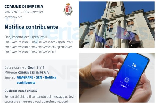 Allarme a Imperia per un messaggio dell’anagrafe del Comune sull’App ‘Io'. Gli uffici "Non lo abbiamo inviato noi”