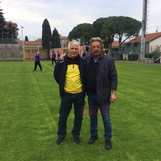 Nella foto il Presidente del San Bartolomeo Cacio Antonello Miglio (a destra) con mister Sauro Marinelli