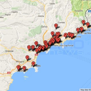 Ecco la mappa degli autovelox in Costa Azzurra, sono 52 tra il confine e Cannes Ecco la mappa degli autovelox in Costa Azzurra, sono 52 tra il confine e Cannes