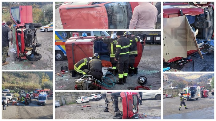 Dolceacqua, auto finisce fuori strada durante una manovra 'a spinta': si alza in volo l'elisoccorso (Foto e video)