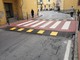 Uno degli attraversamenti pedonali rialzati installati a Sanremo