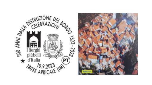 A settembre annullo filatelico per i 500 anni dalla distruzione di Apricale A settembre annullo filatelico per i 500 anni dalla distruzione di Apricale