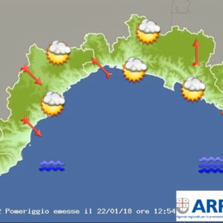 Le previsioni meteo dell'Arpal per la settimana sula nostra regione