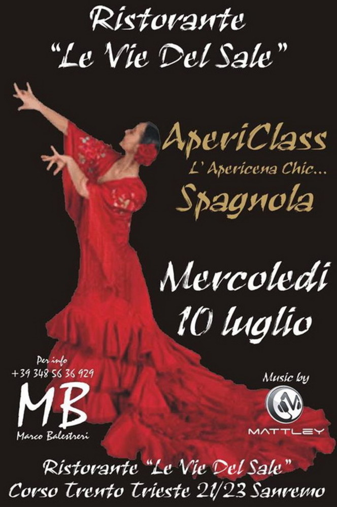 Domani sera torna l'appuntamento con 'AperiClass Spagnolo' alle 'Vie Del Sale' Domani sera torna l'appuntamento con 'AperiClass Spagnolo' alle 'Vie Del Sale'