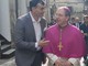 Il segretario della Lega Imperia Antonio Federico con Mons. Antonio Suetta