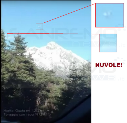 Il Centro Ufologico Nazionale interviene sul caso del monte Toraggio: &quot;Non era un Ufo ma una nuvoletta!&quot;
